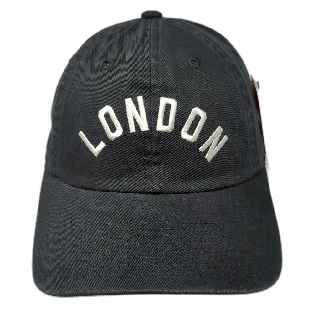 American Needle London Baseball Cap Black Adjustable Curved Brim Hat W/tags
